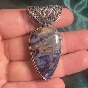 Sodalite crystal pendant